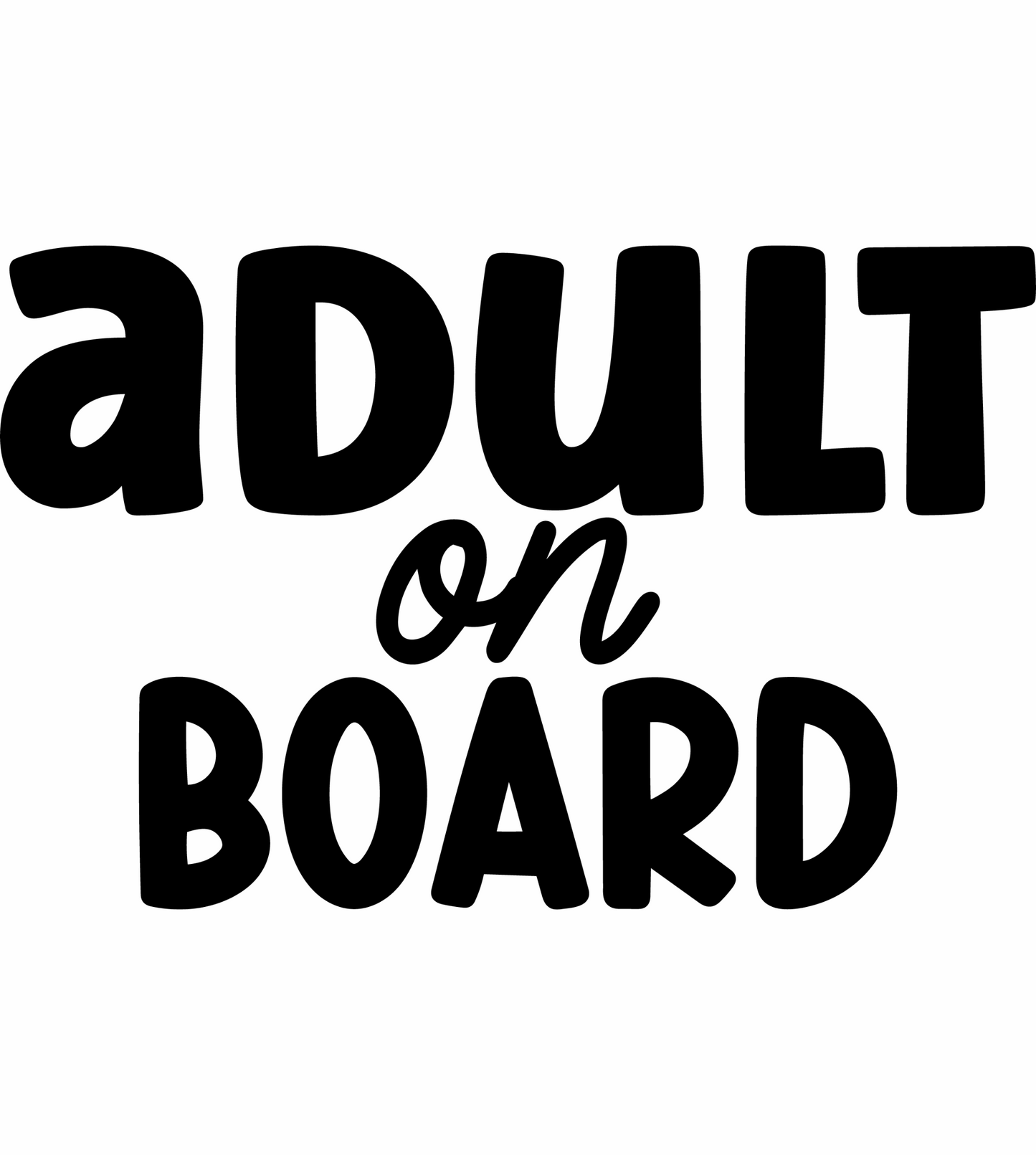 Adult on Board car sticker