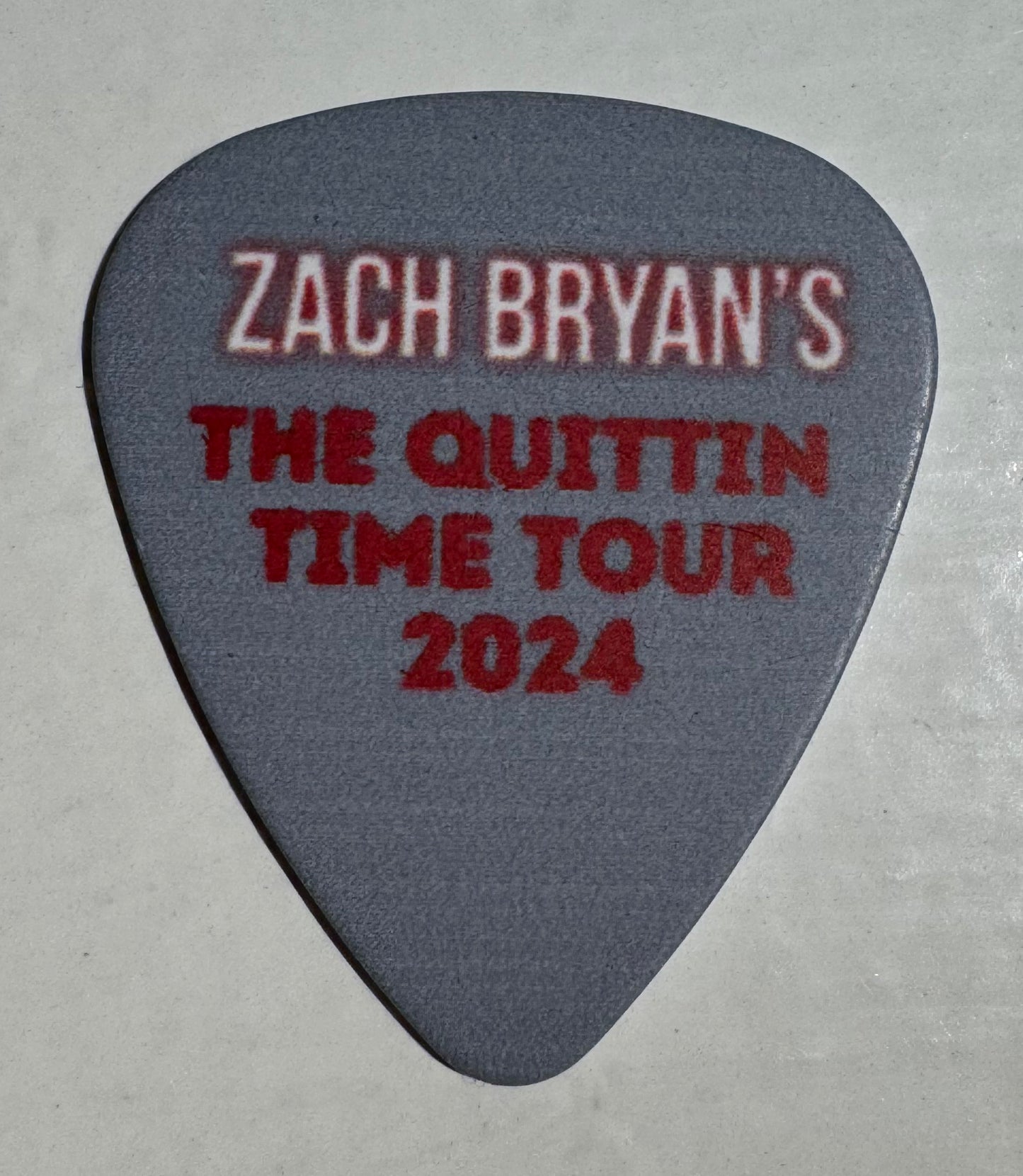 Zach Bryan Guitar Pick - The Quittin' Time Tour 2024