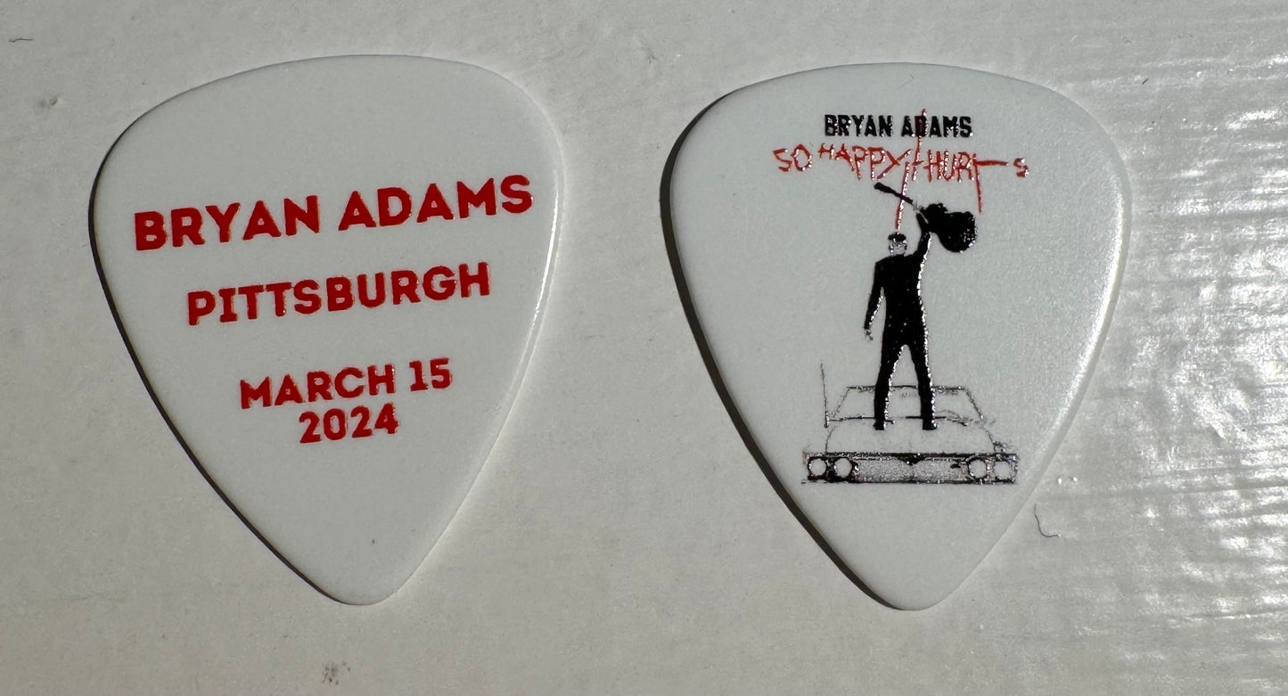 Bryan Adams - Guitar Pick - 2024 So Happy It Hurts Tour - Pittsburgh