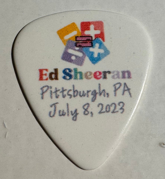 Ed Sheeran Guitar Pick Pittsburgh Stadium Concert On July 8th, 2023